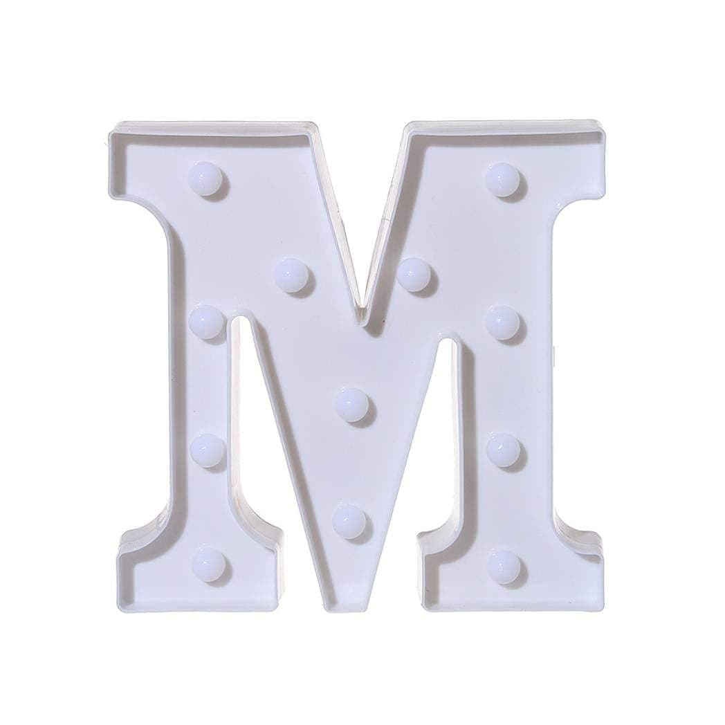 Balloonistics LED Marquee Letter 'M' Light | 9-Inch Warm White Glow | Cordless Battery-Operated Standing Alphabet Sign for Birthdays, Mother's Day, Weddings & Personalised Home Décor thumbnail 2