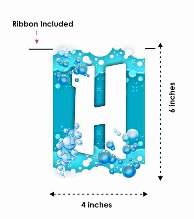 Balloonistics Bubble Theme Happy Birthday Banner - "Pop" Celebration Bunting - Premium Cardstock Iridescent Bubbles & Blue Sky Birthday Decoration with Ribbons, Whimsical Bubbles Party Backdrop (Happy Birthday Banner) thumbnail 6
