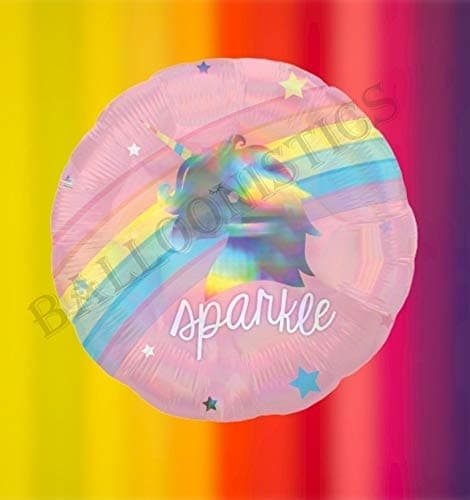 Balloonistics Magical Rainbow Unicorn Glitter Sparkle Foil Balloon – 22-Inch Unicorn Birthday Balloon for Girls Princess & Fantasy Theme Party Decorations (Pack of 1) thumbnail 3