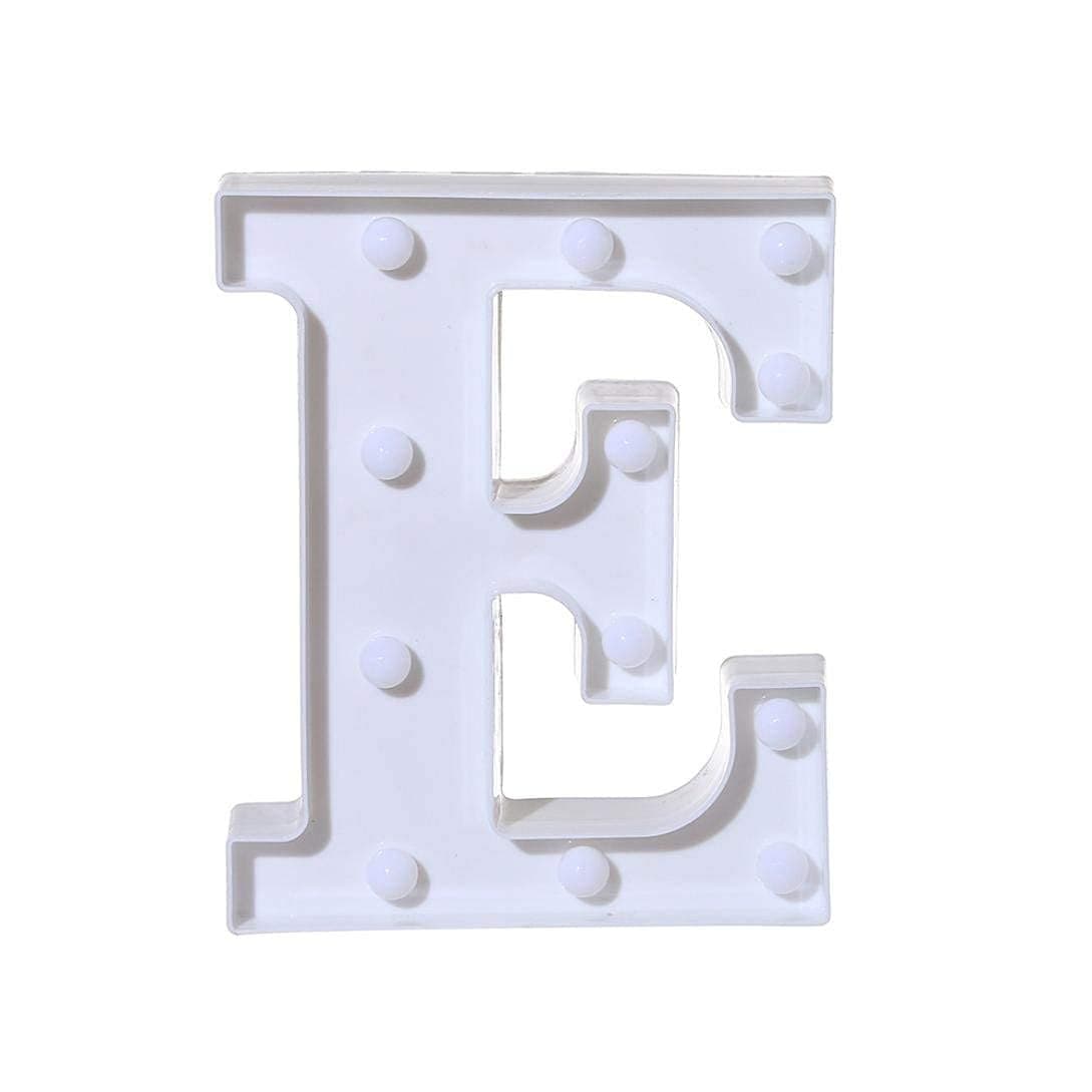 Balloonistics LED Marquee Letter 'E' Light | 9-Inch Warm White Glow | Cordless Battery-Operated Standing Alphabet Sign for Birthdays, Engagements, Weddings & Personalised Home Décor thumbnail 2