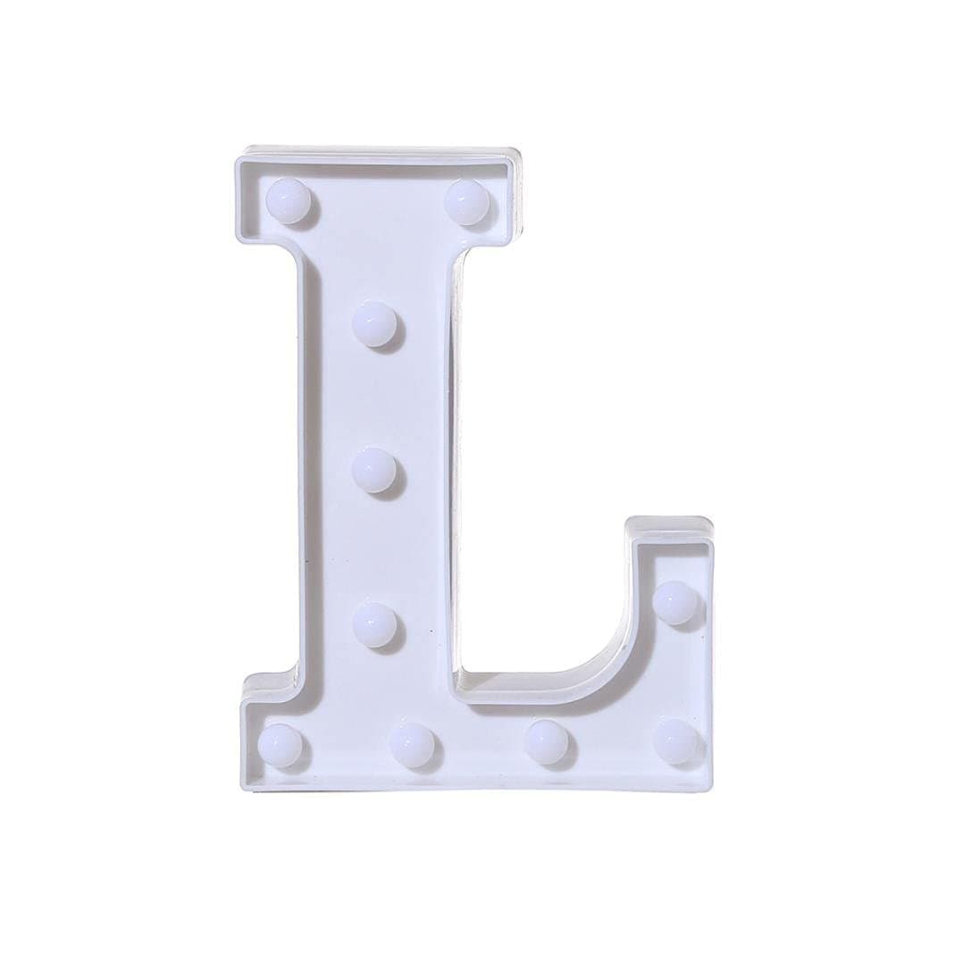 Balloonistics LED Marquee Letter 'L' Light | 9-Inch Warm White Glow | Cordless Battery-Operated Standing Alphabet Sign for Birthdays, Weddings, Nurseries & Personalised Home Décor thumbnail 2