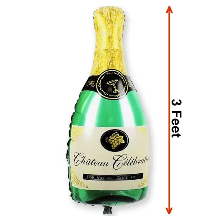 Balloonistics Champagne Wine Glass & Bottle Foil Balloon Set | 36 Inch | Party, Anniversary & New Year Decoration thumbnail 7