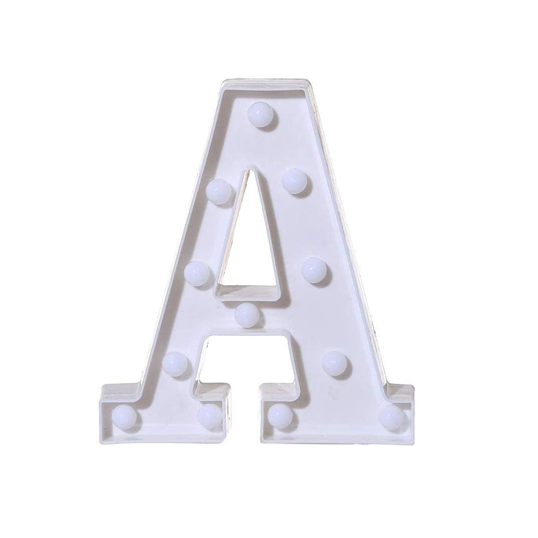Balloonistics Warm White LED Marquee Letter A Light – 9 Inch Cordless Battery-Operated Standing Alphabet Sign for Birthday, Wedding & Personalised Home Decor thumbnail 2