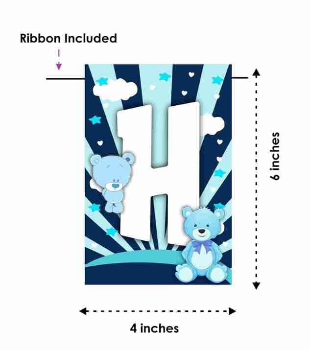 Balloonistics Blue Teddy Bear Birthday Banner - "Mom Theme" Happy Birthday Bunting for Boys' Party Decorations - Premium Cardstock Backdrop for Indoor & Outdoor Use, Includes Ribbon - Cuddly Bear Theme Party Supplies (Happy Birthday Banner) thumbnail 6
