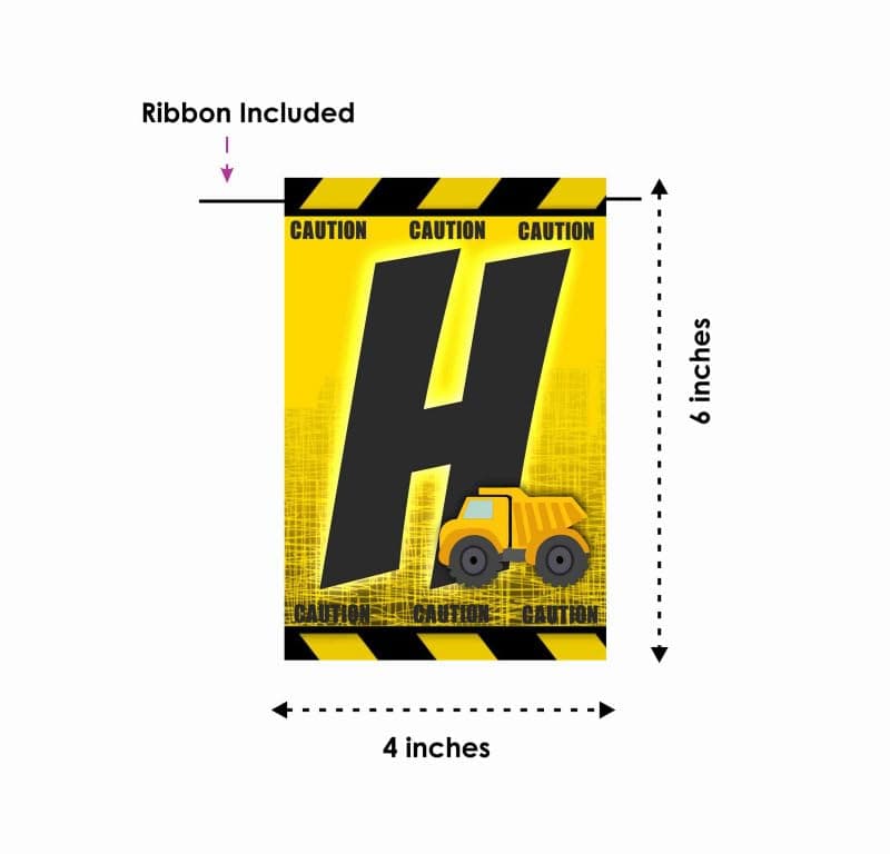 Balloonistics Construction Happy Birthday Banner Large Cardstock Construction Theme Party Decorations Excavator & Dump Truck Birthday Backdrop (Happy Birthday Banner) thumbnail 6