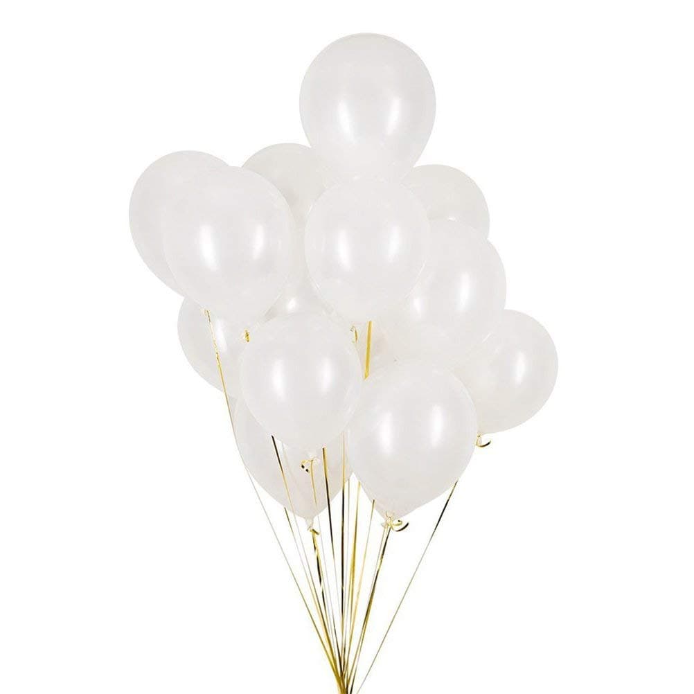 Balloonistics 10 Inch (Pack Of 50) Balloons for Decoration, Decoration for Weddings, Engagement, Baby Shower, 1st Birthday, Anniversary Party, Birthday Party supplies (White) thumbnail 4