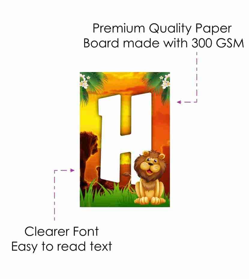Balloonistics Lion Theme Happy Birthday Banner - Large Roaring Jungle Safari Birthday Decoration Backdrop - Premium Cardstock Bunting with Ribbon, King of the Jungle Party Supplies for Boys & Girls (Happy Birthday Banner) thumbnail 4