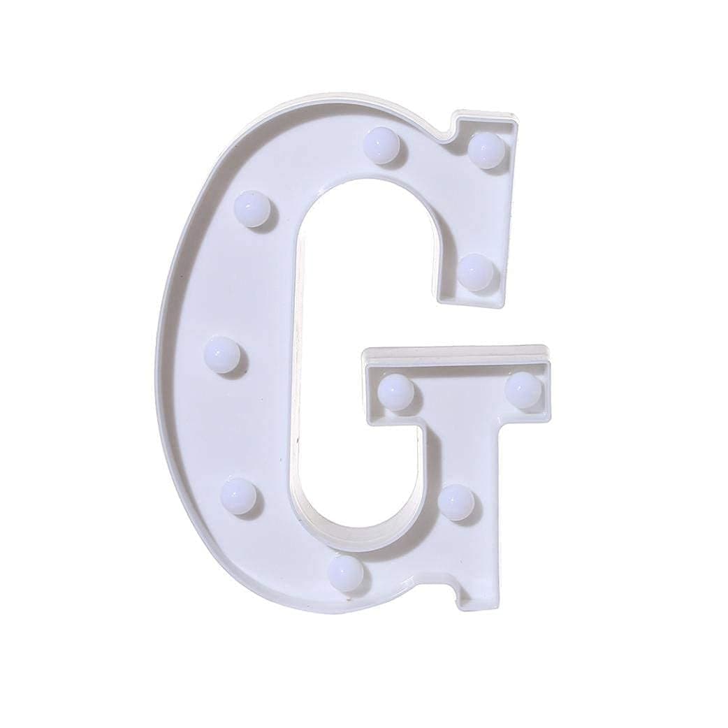 Balloonistics Warm White LED Marquee Letter G Light – 9 Inch Cordless Battery-Operated Standing Alphabet Sign for Birthday, Wedding & Personalised Home Decor thumbnail 2
