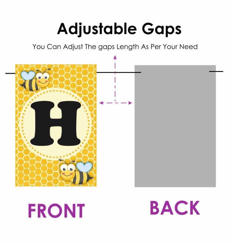 Balloonistics Honey Bee "Happy Birthday" Banner Premium Cardstock Honey Bee Theme Party Decorations Double-Sided Kids Birthday Backdrop Sign for Kids (Happy Birthday Banner) thumbnail 5