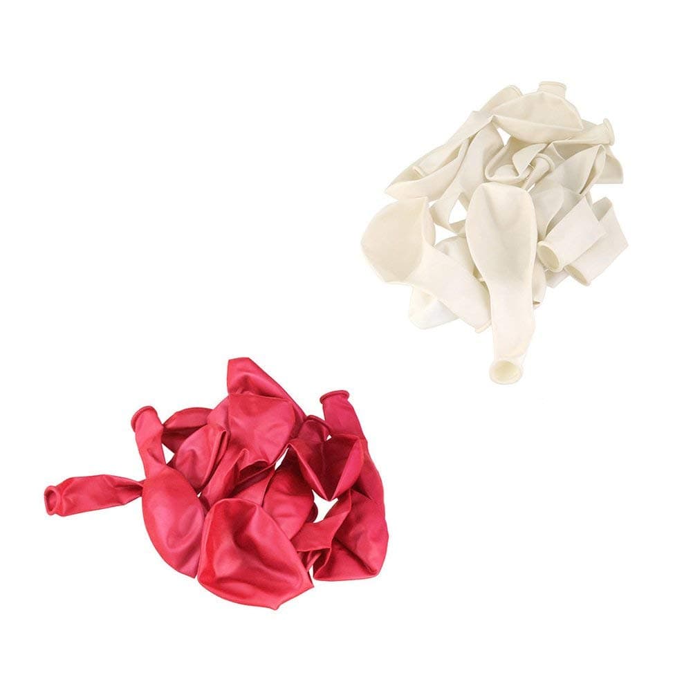 Balloonistics 50-Pack Metallic HD Red & White Latex Balloons – Shiny Combo Balloons for Birthday, Valentine’s Day, Christmas & Bold Party Decoration thumbnail 2