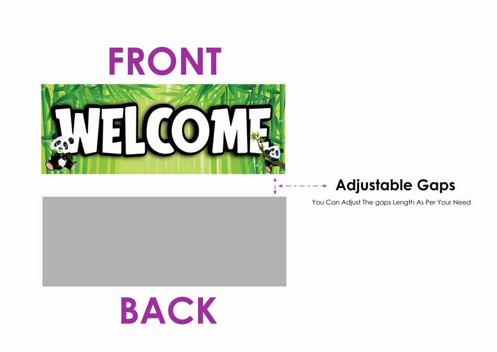 Balloonistics Panda Theme Birthday Welcome Board - 2.3 Feet Large Cardstock Entrance Banner - Cute Panda Bear & Bamboo Jungle Party Decorations for Boys & Girls - Indoor/Outdoor Welcome Sign with Ribbons (Welcome Outdoor Board) thumbnail 5