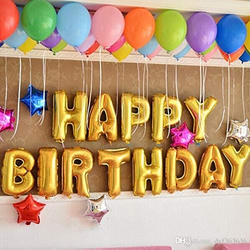 Balloonistics Happy Birthday Letter Golden Foil Balloons and Number Golden Foil Balloon for Party Decoration (Number 26) thumbnail 3