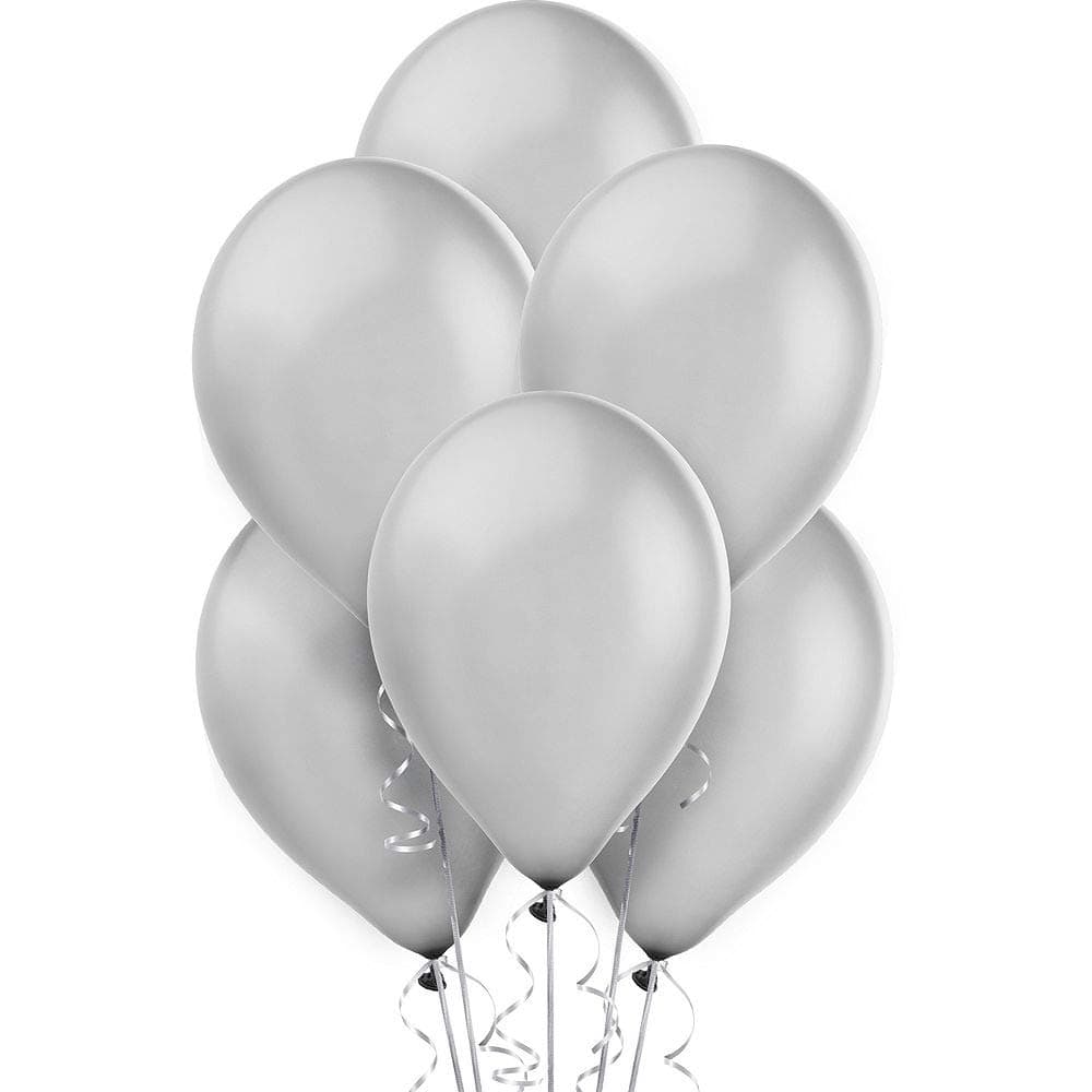 Balloonistics 50-Pack Metallic HD Purple & Silver Latex Balloons – Shiny Combo Balloons for Birthday, Halloween, Royal Theme & Elegant Party Decoration thumbnail 4