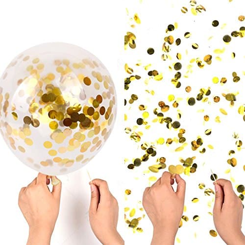 Balloonistics Gold Confetti Balloons – Pack of 20, 12 Inch Party Balloons for Birthdays, Weddings & Celebrations thumbnail 5