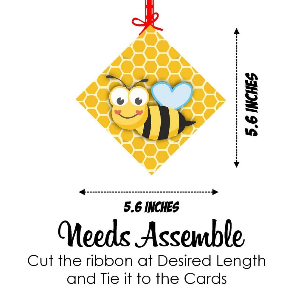 Balloonistics Honey Bee Hanging Decorations Double-Sided Cardstock Honey Bee Theme Party Supplies Hanging Ornaments with Ribbon for Birthday (Hangings - Pack of 12) thumbnail 7