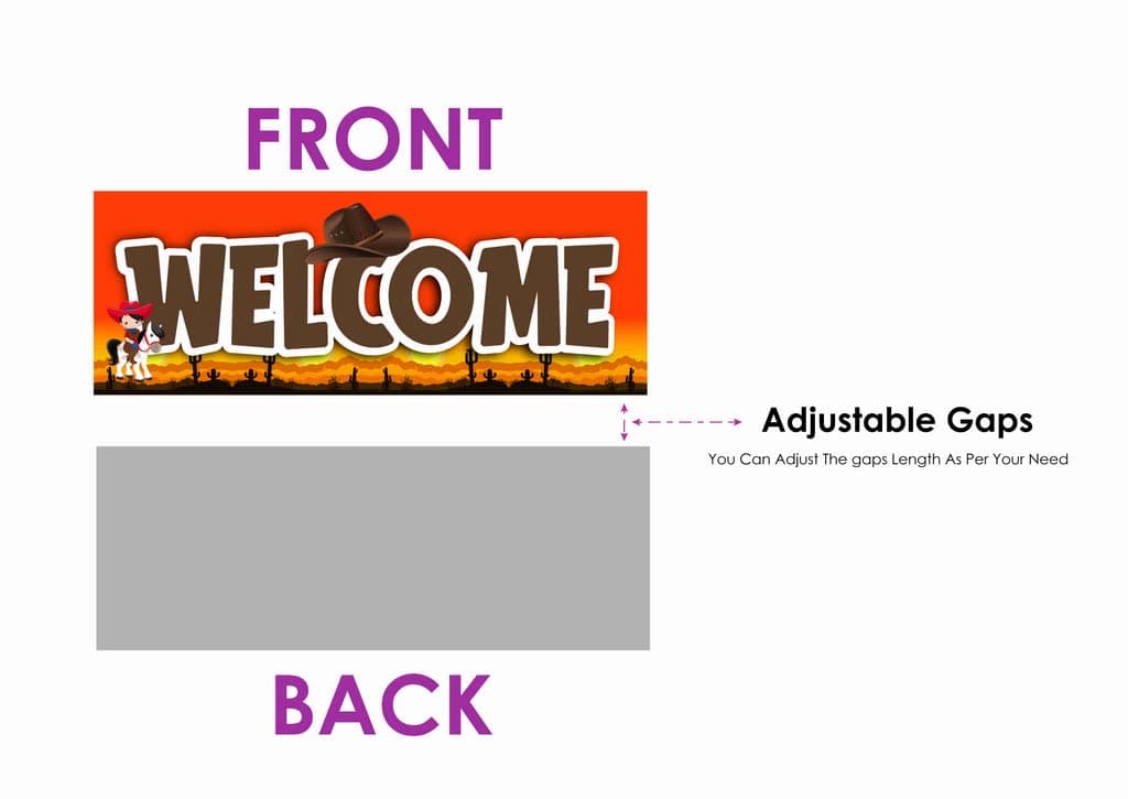 Balloonistics Cowboy Happy Birthday Welcome Board - 2.3ft Large Western Theme Entryway Sign - Premium Cardstock "Howdy Partners" Wild West Banner with Ribbons for Indoor & Outdoor Covered Use, Rustic Rodeo Party Supplies (Welcome Outdoor Board) thumbnail 5