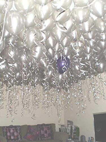 Balloonistics 50-Pack Metallic Silver Shiny Latex Balloons – HD Chrome Silver Balloons for Birthday, Wedding, Anniversary & Elegant Party Decoration thumbnail 2