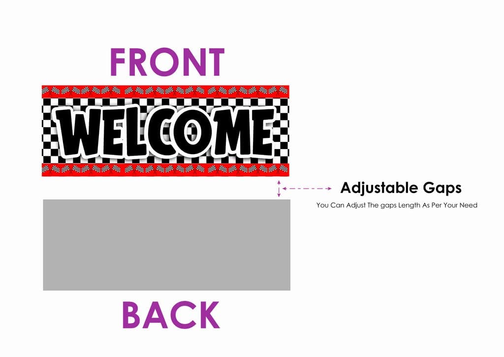 Balloonistics MotoGP Theme Birthday Welcome Board - Large 2.3ft Cardstock Racing Banner for Indoor & Outdoor - Grand Prix Motorbike Party Decorations, Racing Flags & Track Backdrop (Welcome Outdoor Board) thumbnail 5