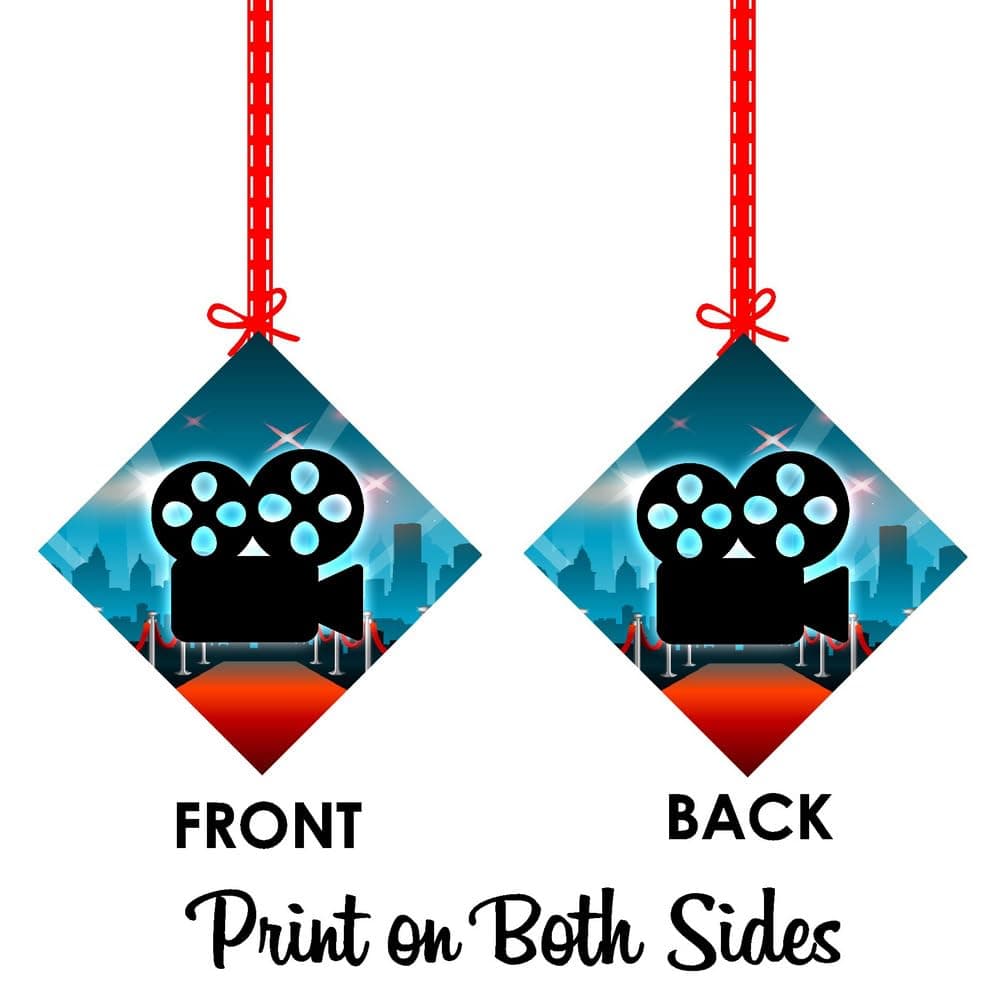 Balloonistics Bollywood Theme Happy Birthday Hanging Decorations - Pack of 12 Double-Sided Cardstock Swirls - Filmy Drama, Masala & Cinema Party Supplies, Indian Movie Night Photo Booth Props (Hangings - Pack of 12) thumbnail 7