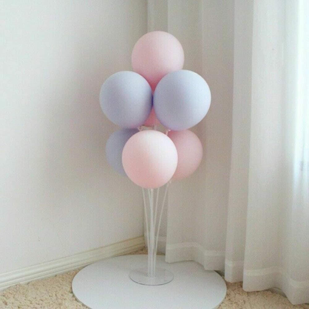 Balloonistics Table Balloon Stand Kit – Clear Desktop Balloon Holders with 14 Sticks, 14 Cups & 2 Bases – Helium-Free Reusable Centrepiece for Birthday, Wedding & Party Decoration (Pack of 2) thumbnail 3