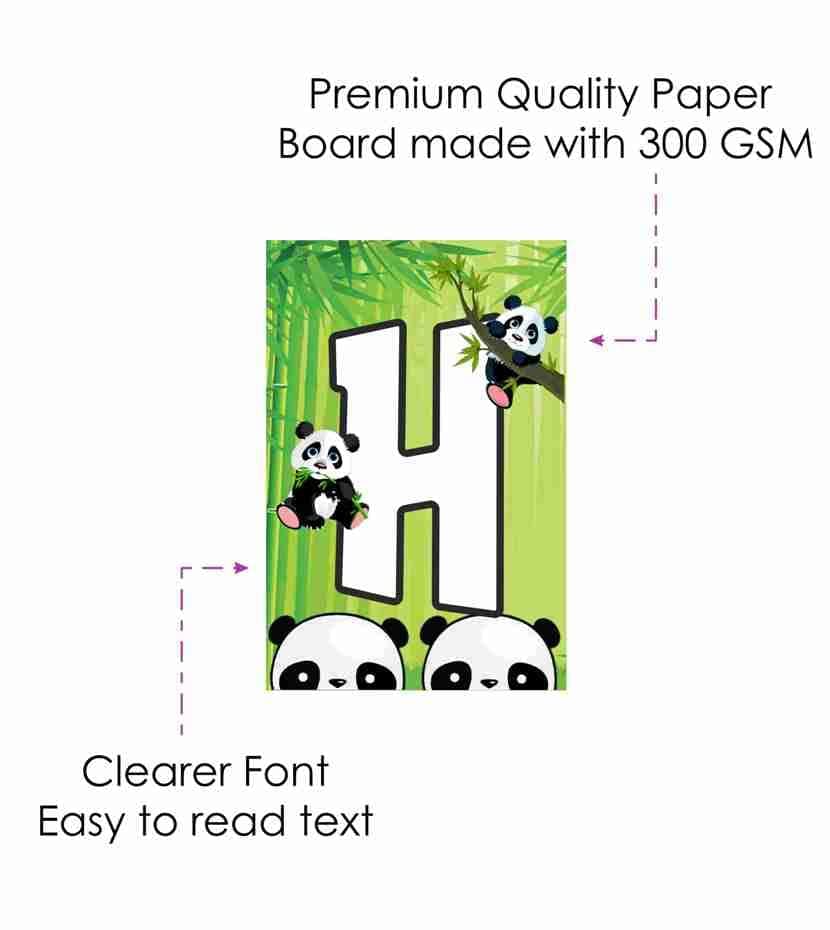 Panda Theme Happy Birthday Banner - Cute Panda Bear & Bamboo Jungle Cardstock Bunting - Wild One, Zoo & Safari Party Decorations for Boys & Girls - Includes Ribbon (Happy Birthday Banner) thumbnail 4