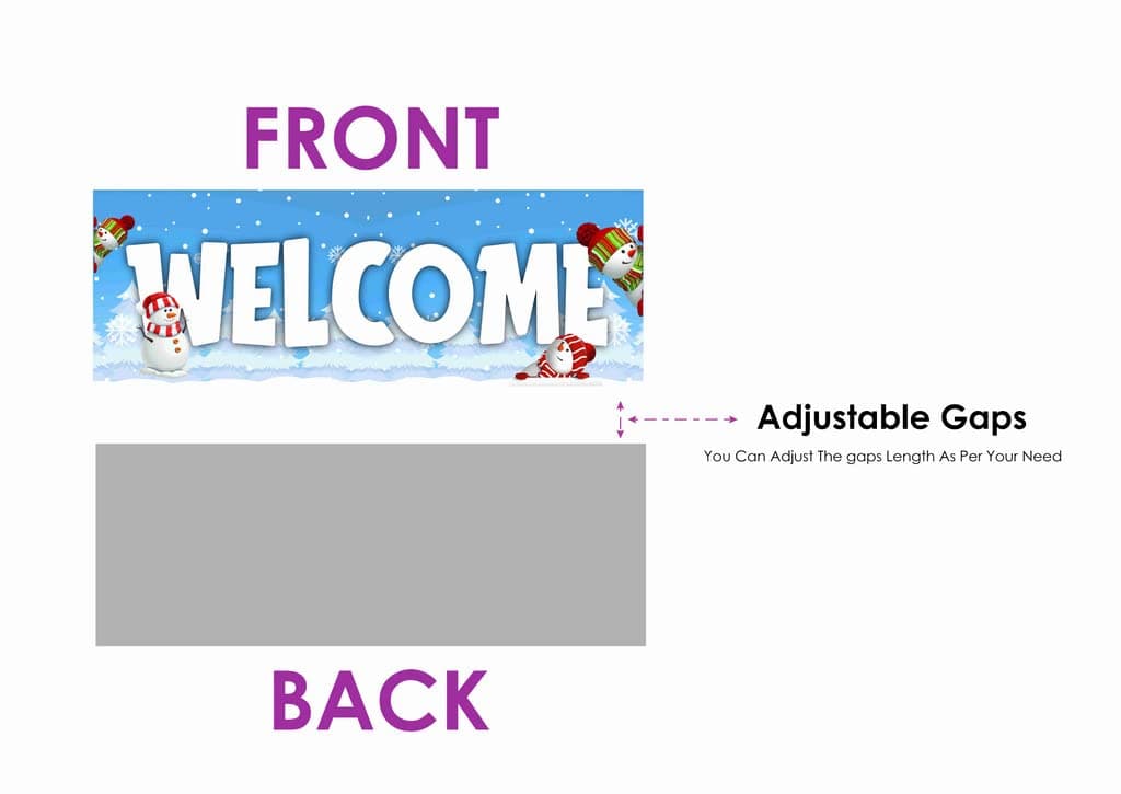 Balloonistics Snowman Birthday Welcome Board - 2.3 Ft Large Cardstock Winter Wonderland Party Sign - Frosty Theme Indoor & Outdoor Entrance Decoration, Kids First Birthday "Onederland" Bunting with Ribbons (Welcome Outdoor Board) thumbnail 5