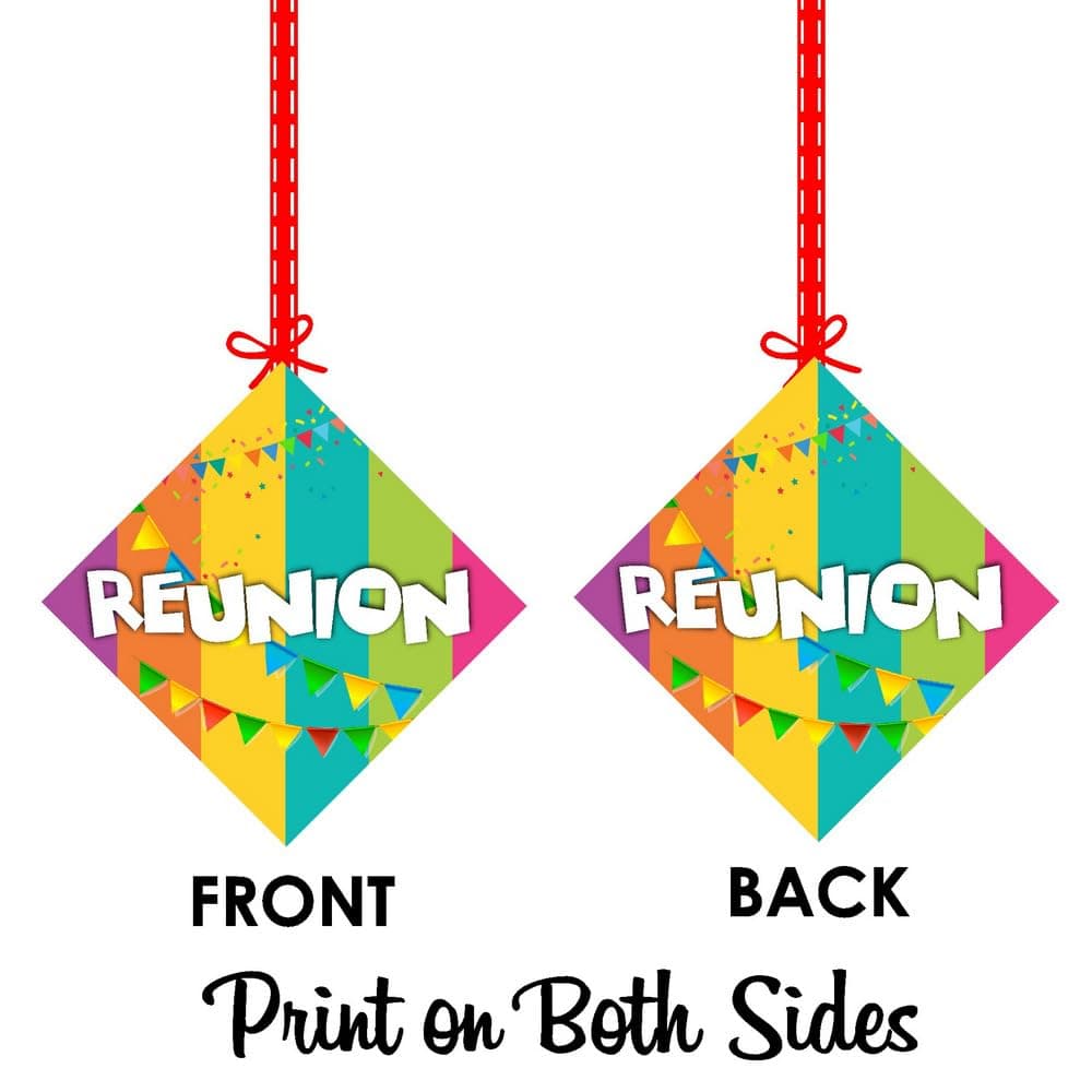 Balloonistics Reunion Theme Hanging Decorations - Pack of 12 Double-Sided Cardstock Swirls - Family Reunion, School Class & Friends Get-Together Party Supplies - Includes Ribbons, "Memories & Milestones" Backdrop (Hangings - Pack of 12) thumbnail 8