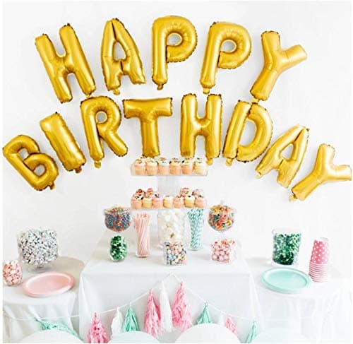 Balloonistics Happy Birthday Letter Golden Foil Balloons and Number Golden Foil Balloon for Party Decoration (Number 29) thumbnail 2