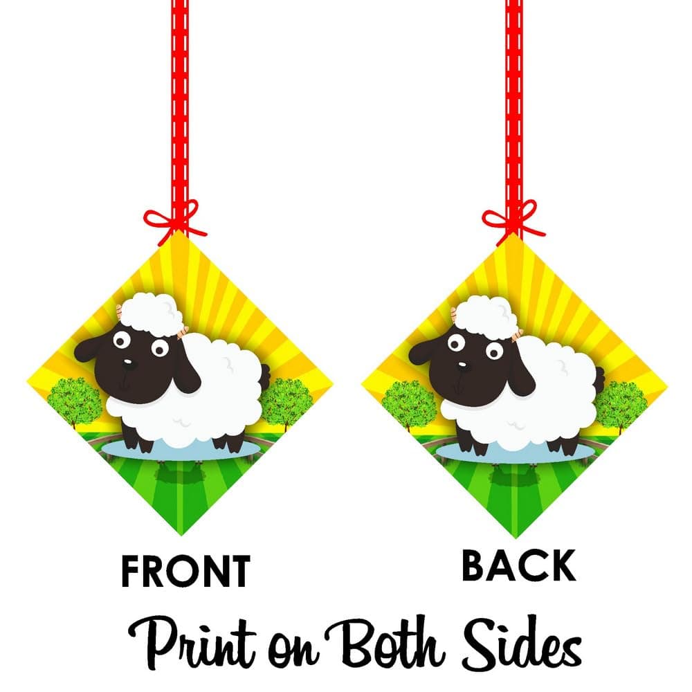 Balloonistics Farm Theme Hanging Decorations - Pack of 12 Barnyard Birthday Hangings - Premium Cardstock Double-Sided Cow, Pig, & Tractor Cutouts with Strings, Rustic Country Party & Outdoor Bash Decor (Hangings - Pack of 12) thumbnail 8