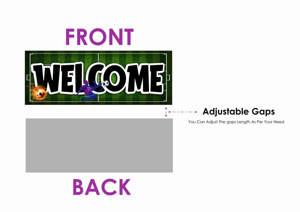 Balloonistics Football Theme Birthday Welcome Board (2.3 Feet) - Large Soccer Stadium Entrance Sign for Boys & Sports Fans - Premium Cardstock Game Day Party Decor with Ribbons for Indoor & Outdoor Use (Welcome Outdoor Board) thumbnail 5