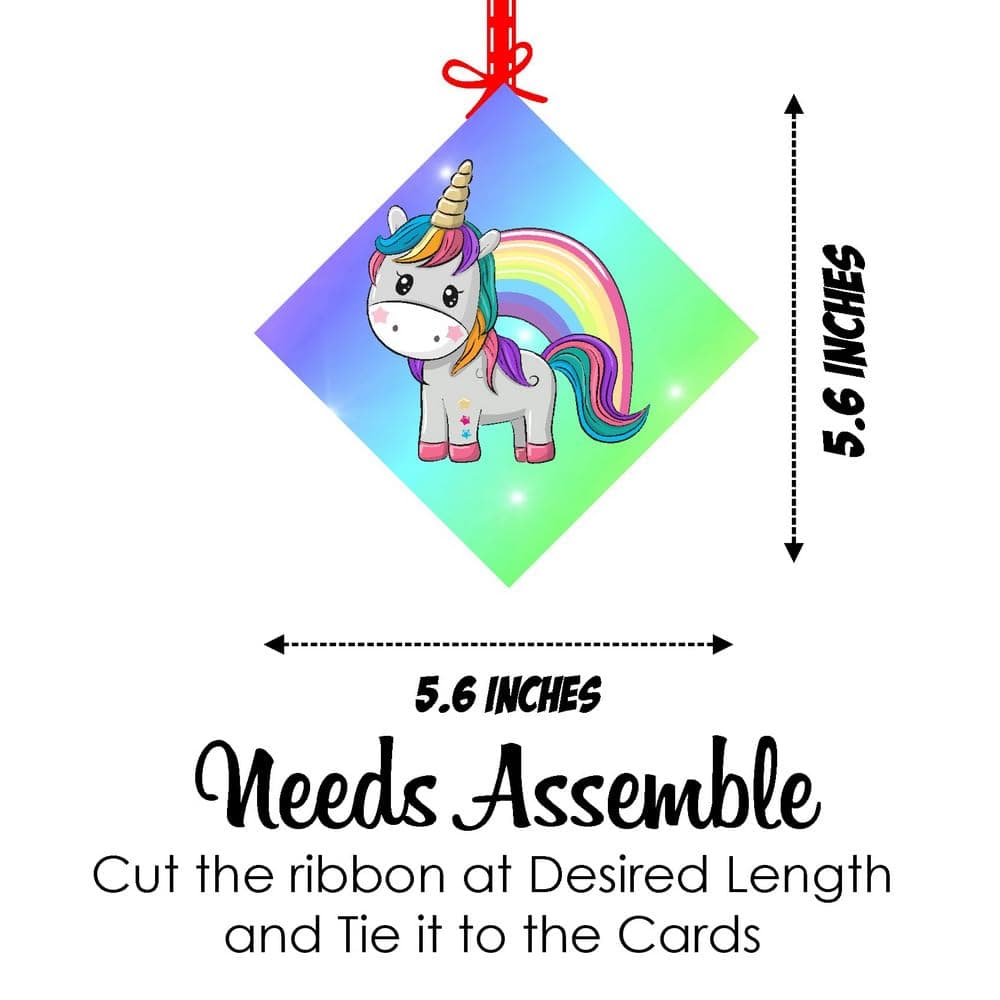 Balloonistics Unicorn Theme Hanging Decorations Double-Sided Cardstock Party Cutouts Birthday Decor for Girls Includes Ribbons (Hangings - Pack of 12) thumbnail 7