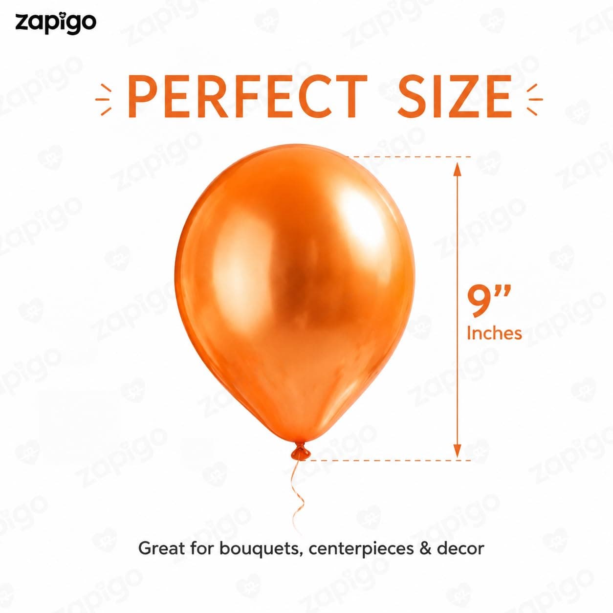 Balloonistics 10 Inch HD Metallic Shiny Balloons for Birthday Decoration, Decoration for Weddings, Engagement, Baby Shower, 1st Birthday, Anniversary, Birthday Party (Pack Of 50) (Orange) thumbnail 3