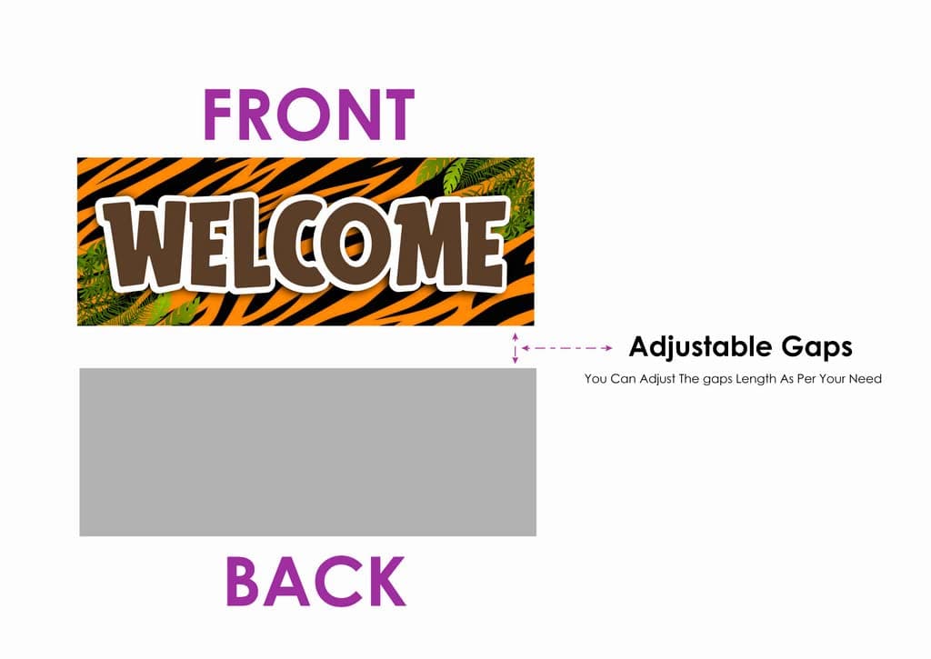 Balloonistics African Safari Welcome Board 2.3 Ft Hanging Jungle Theme Birthday Sign Outdoor & Indoor Cardstock Welcome Poster (Welcome Outdoor Board) thumbnail 5