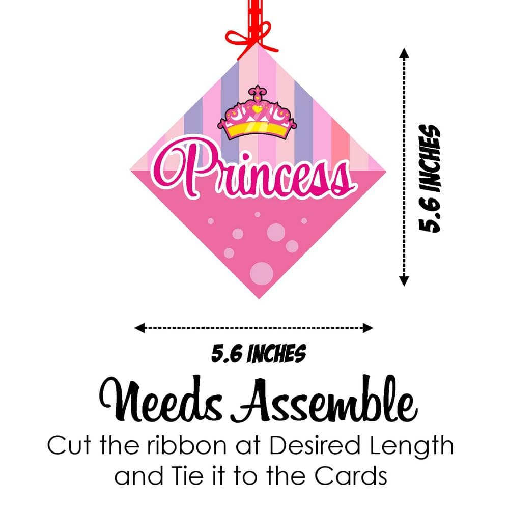 Balloonistics Princess Theme Hanging Decorations Double-Sided Cardstock Party Room Decor Birthday Backdrop for Girls (Hangings - Pack of 12) thumbnail 7