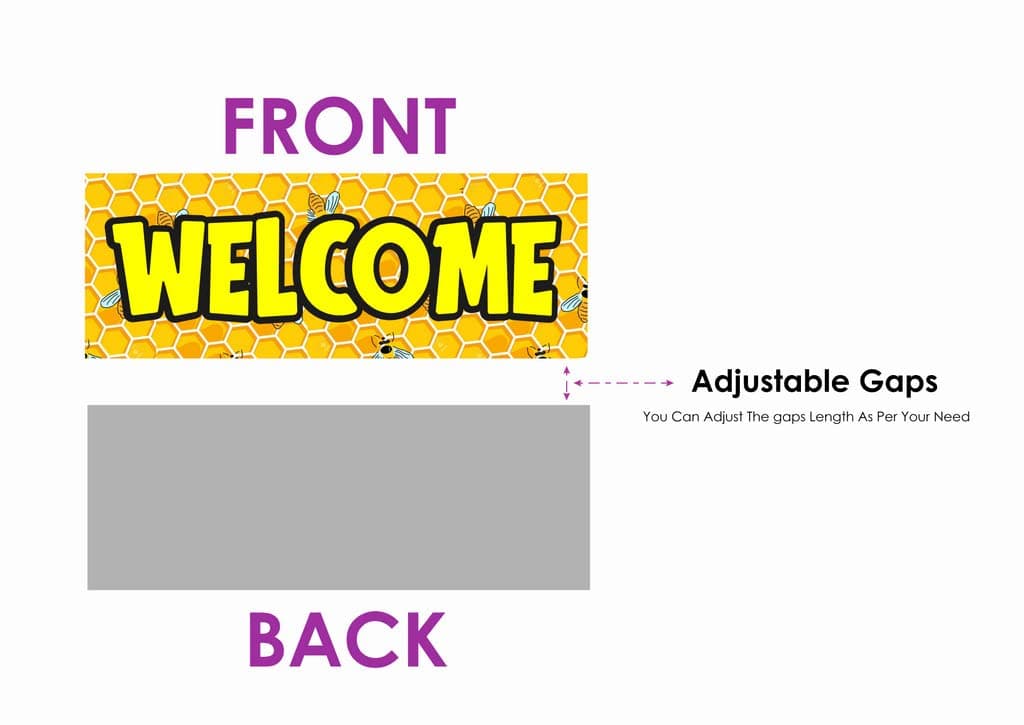 Balloonistics Honey Bee "Welcome" Board 2.3 Feet Large Cardstock Honey Bee Theme Party Decorations Hanging Welcome Sign with Ribbon for Birthday, Indoor & Outdoor (Welcome Outdoor Board) thumbnail 5