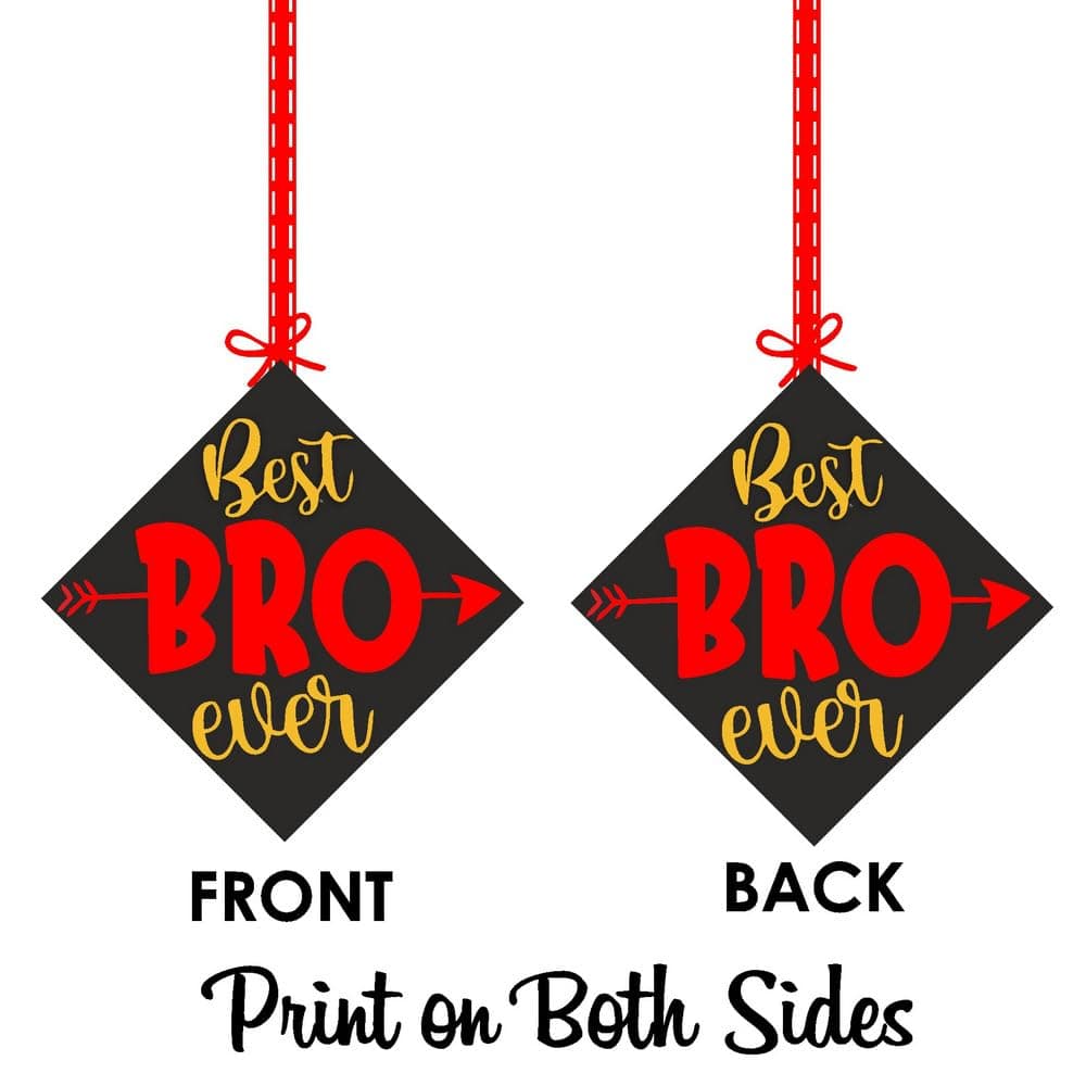 Balloonistics "Best Bro" Theme Hanging Decorations (Pack of 12) - Double-Sided Cardstock Brother’s Birthday Wall & Ceiling Decor - World’s Best Brother Party Supplies, Sibling Celebration Accents with Ribbons(Hangings - Pack of 12) thumbnail 8