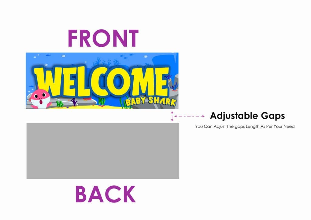 Balloonistics Little Shark Theme Welcome Board 2.3 Feet Large Cardstock Entrance Sign for Kids Birthday Party Indoor and Outdoor Decor (Welcome Outdoor Board) thumbnail 5