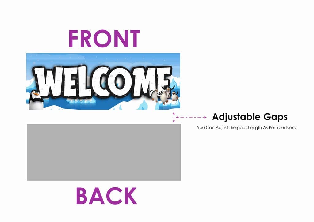 Balloonistics Penguin Birthday Welcome Board - 2.3 Feet Large Cardstock Party Sign - Cute Winter Theme Entryway Decor for Indoor & Outdoor, Arctic Birthday Welcome Banner with Ribbons (Welcome Outdoor Board) thumbnail 5
