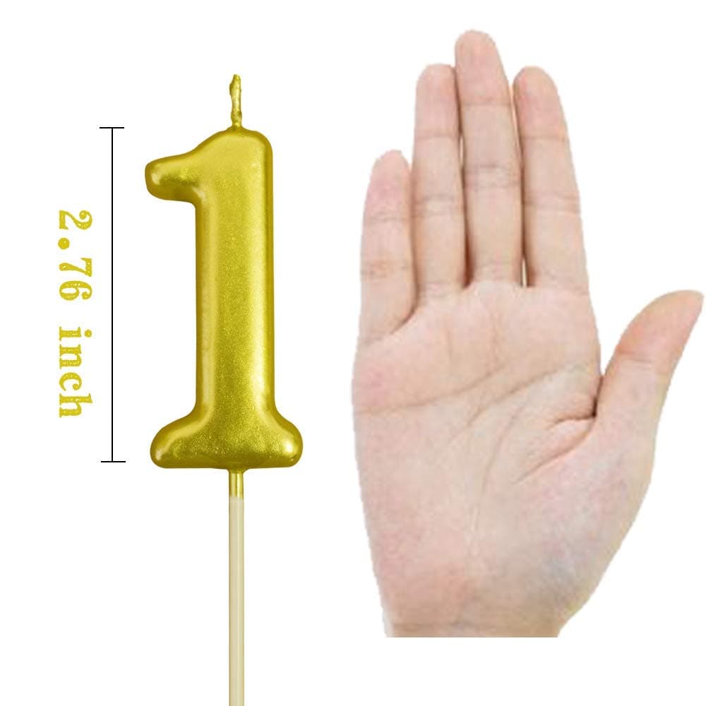 Balloonistics Gold Number 5 Birthday Candle – Metallic Gold Five Numeral Cake Candle for 5th Birthday, 50th Milestone & Custom Age Celebration thumbnail 4