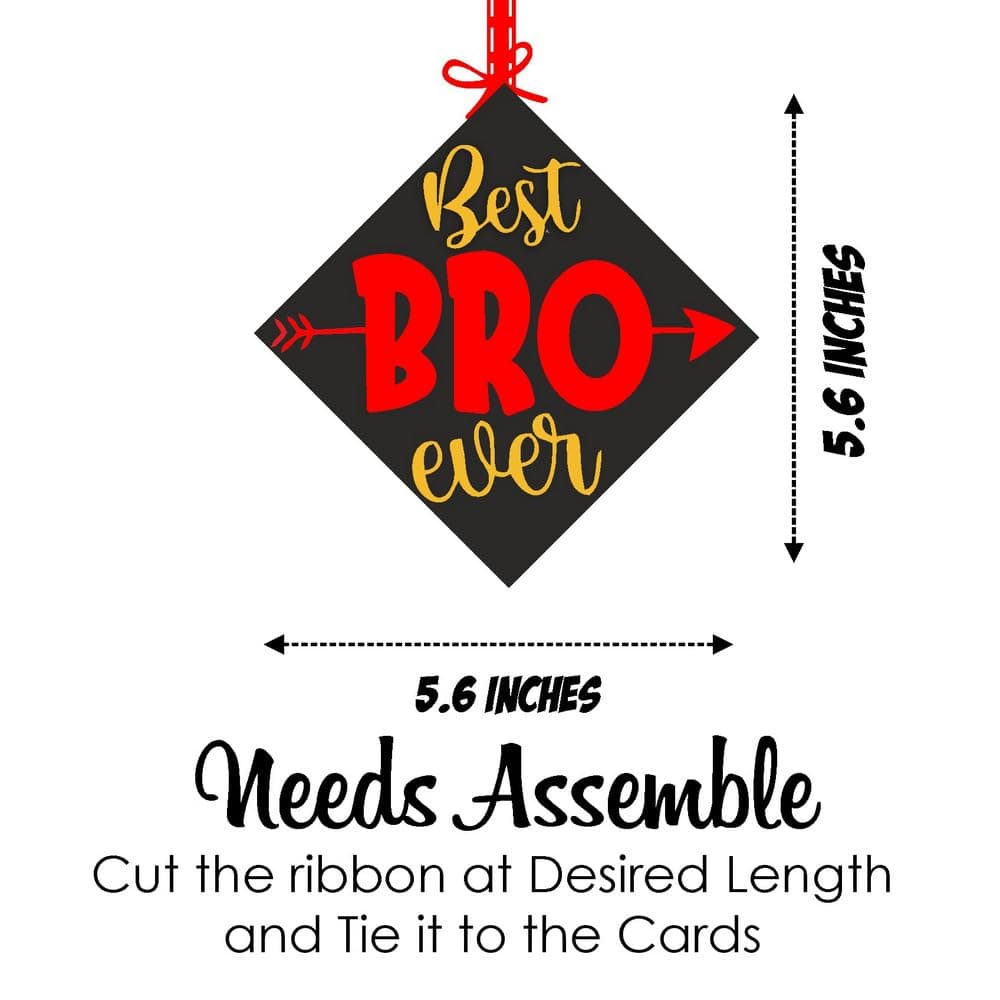 Balloonistics "Best Bro" Theme Hanging Decorations (Pack of 12) - Double-Sided Cardstock Brother’s Birthday Wall & Ceiling Decor - World’s Best Brother Party Supplies, Sibling Celebration Accents with Ribbons(Hangings - Pack of 12) thumbnail 7