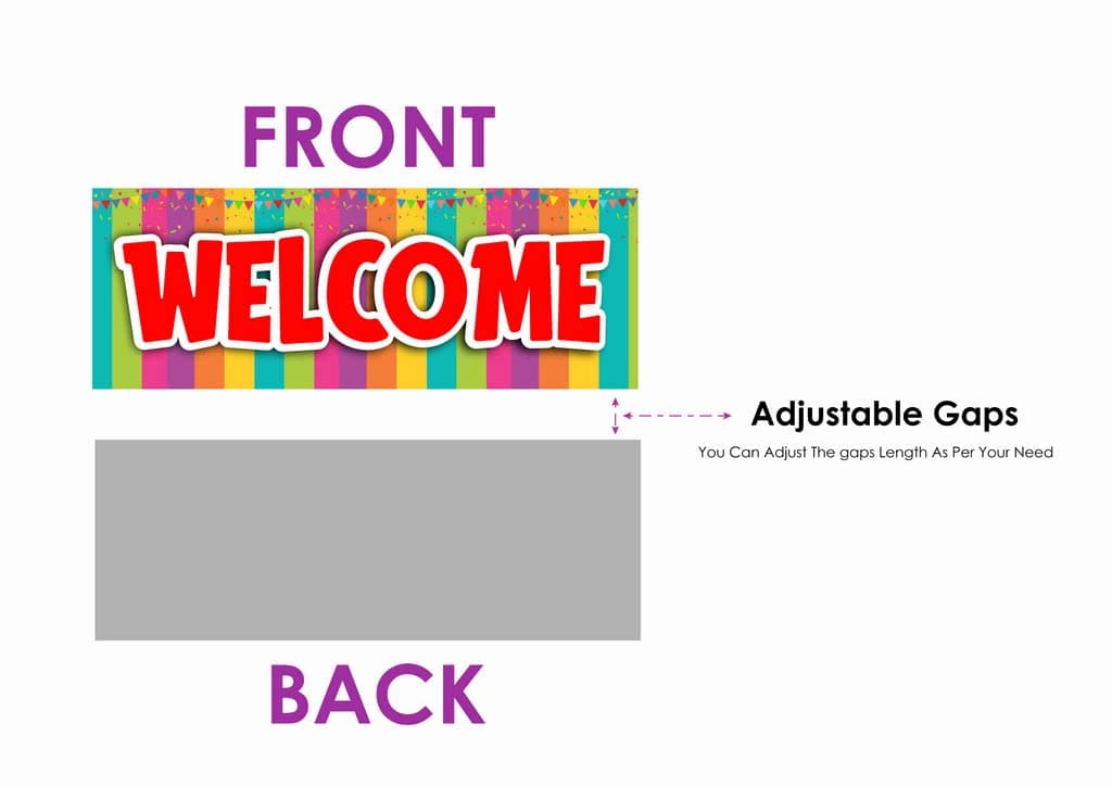 Balloonistics Reunion Theme Welcome Sign Board - 2.3 Feet Large Cardstock Door Hanging - Family Reunion, School Class & Friends Get-Together Party Decorations - Includes Elegant Hanging Ribbons, Indoor & Outdoor "Welcome Home" Backdrop (Welcome Outdoor Board) thumbnail 5