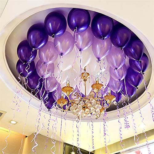 Balloonistics 50-Pack Metallic HD Purple & Gold Latex Balloons – Shiny Combo Balloons for Royal Theme, Milestone Birthday, Graduation & Elegant Party Decoration thumbnail 3