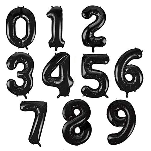 Balloonistics Black Number 2 Foil Balloon – 16-Inch Metallic Black Number Two Balloon for 2nd Birthday, Second Anniversary & Milestone Party Decorations (Black, Number 2) thumbnail 2