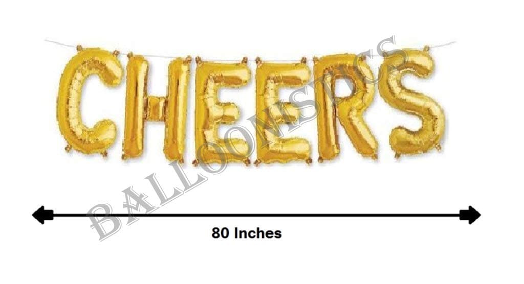 Balloonistics Cheers to Fifty Foil Balloon Combo – “Cheers to 50” & Number 50 Foil Balloon Set for 50th Birthday & Golden Anniversary Party Decorations thumbnail 4