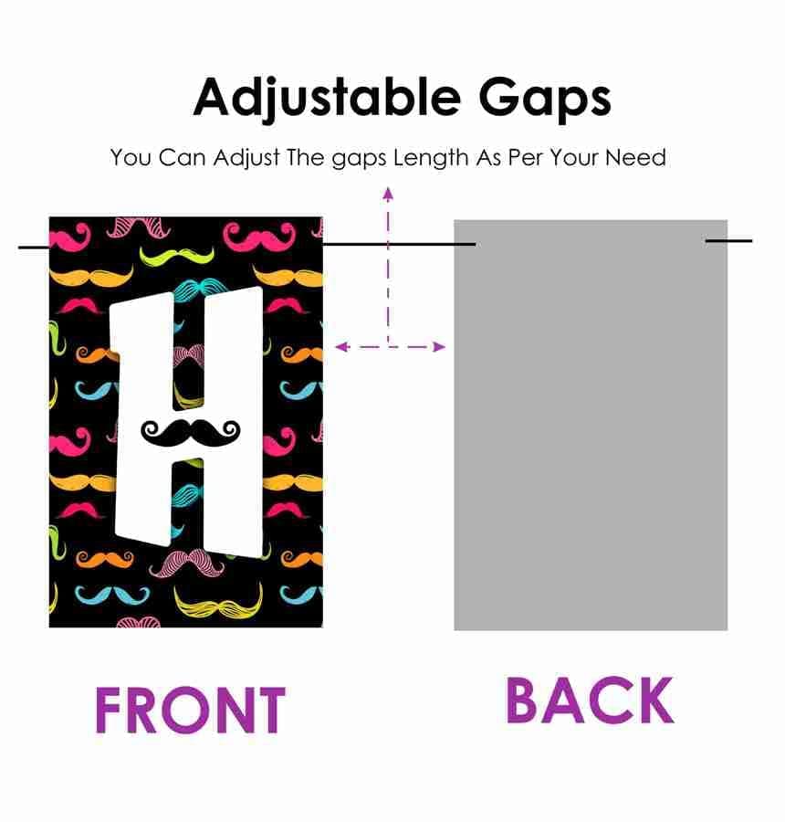 Moustache Theme Happy Birthday Banner - "Little Man" Gentlemen’s Cardstock Bunting - Dashing Mo-themed Birthday & Movember Party Decorations, "Stache & Dash" Backdrop (Happy Birthday Banner) thumbnail 5