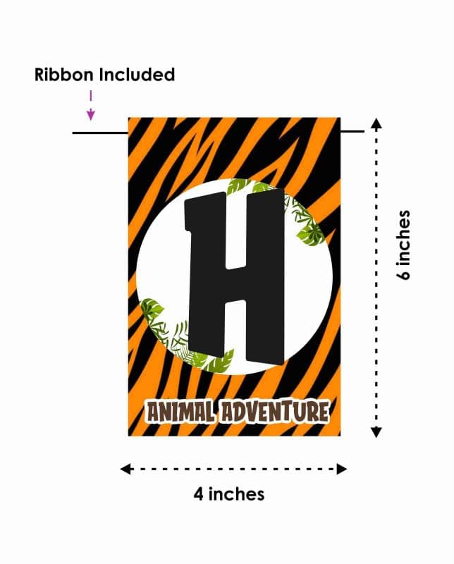 Balloonistics African Safari Happy Birthday Banner Jungle Theme Birthday Decorations for Boys & Girls Premium Cardstock Animal Kingdom Backdrop with Ribbon thumbnail 6