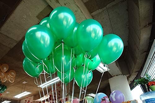 Balloonistics 50-Pack Metallic Green Shiny Latex Balloons – HD Green Balloons for Birthday, Jungle Theme, Christmas & Tropical Party Decoration thumbnail 2