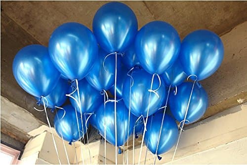Balloonistics Foredecor Hd Metallic Balloons for Birthday, Christmas and Anniversary Celebrations (Silver and Blue) - Set of 52 thumbnail 2
