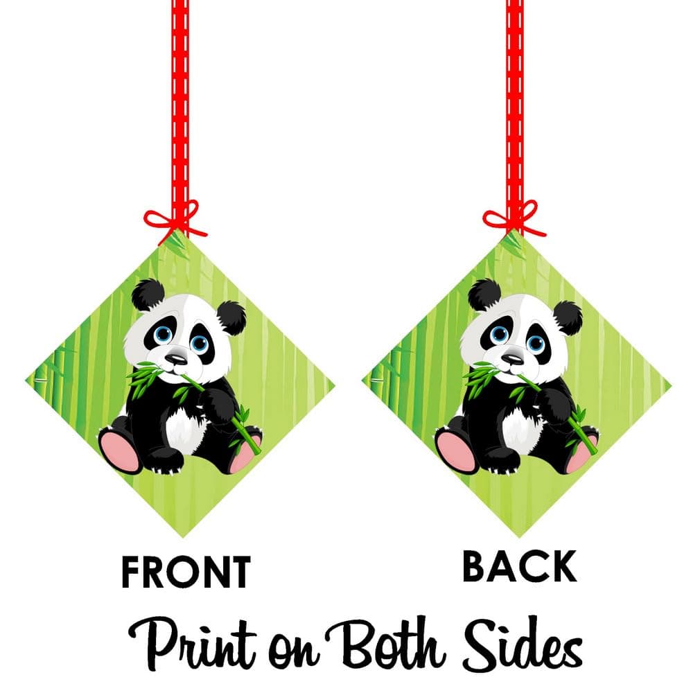 Panda Theme Happy Birthday Hanging Decorations - Pack of 12 - Double-Sided Cardstock Party Hangings - Cute Panda Bear & Bamboo Jungle Ceiling Decor for Boys & Girls (Hangings - Pack of 12) thumbnail 8