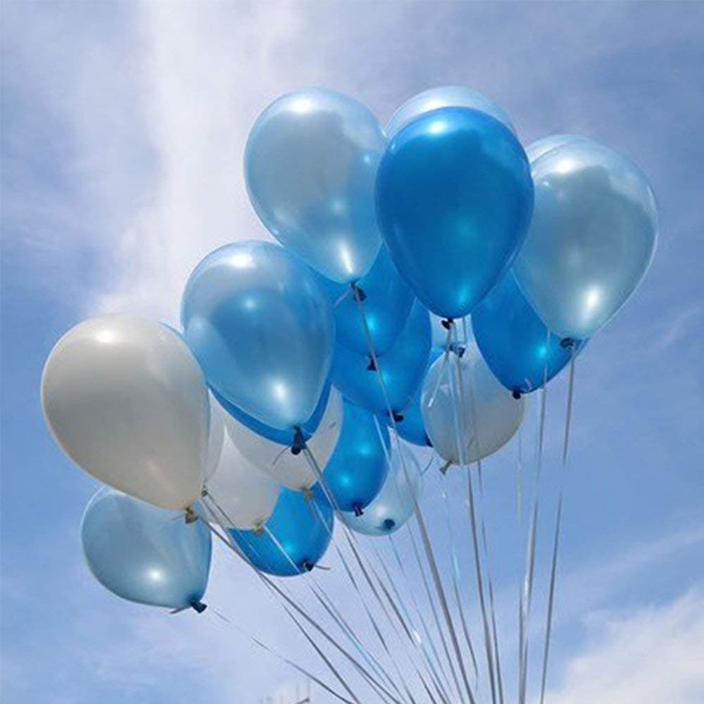 Balloonistics Metallic HD Toy Balloons – Blue & Silver Latex Balloons for Birthday, Baby Shower & Party Decorations – Pack of 100 thumbnail 4